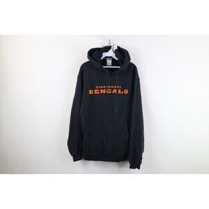 Vintage Reebok Mens Small Faded Spell Out Cincinnati Bengals Football Hoodie